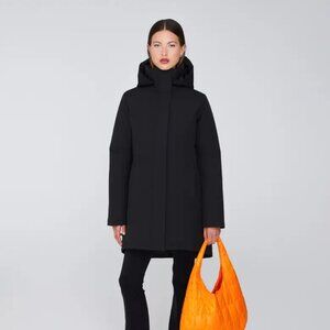 Quartz Co Women's GENIA Hooded Milkweed Winter Jacket - Black